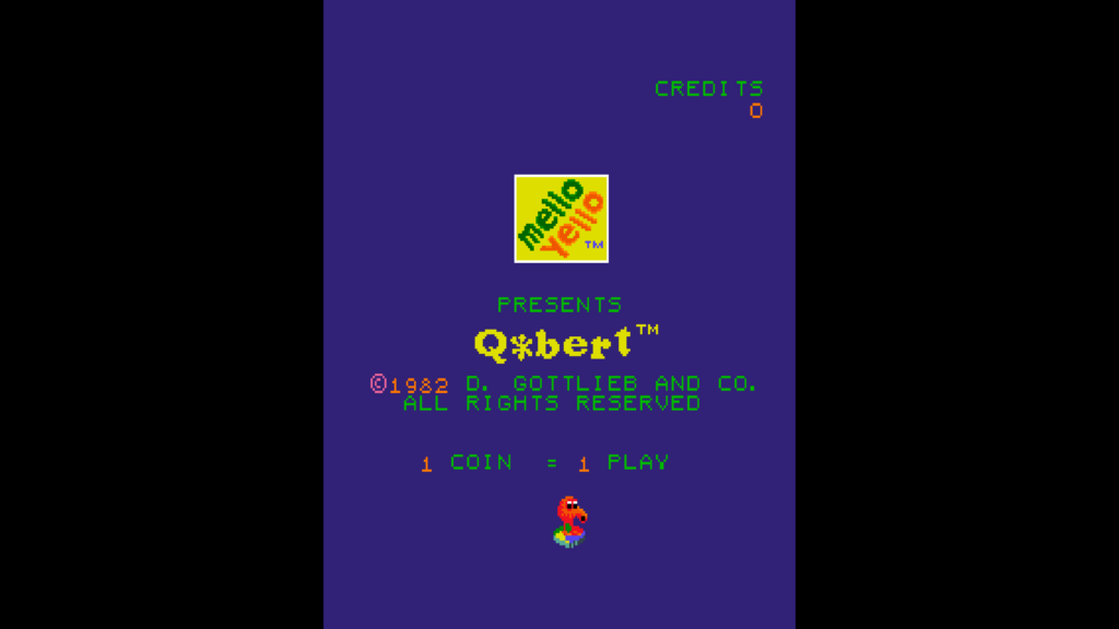 Mello Yello Q*Bert title screen