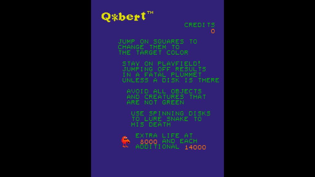 Mello Yello Q*Bert instructions