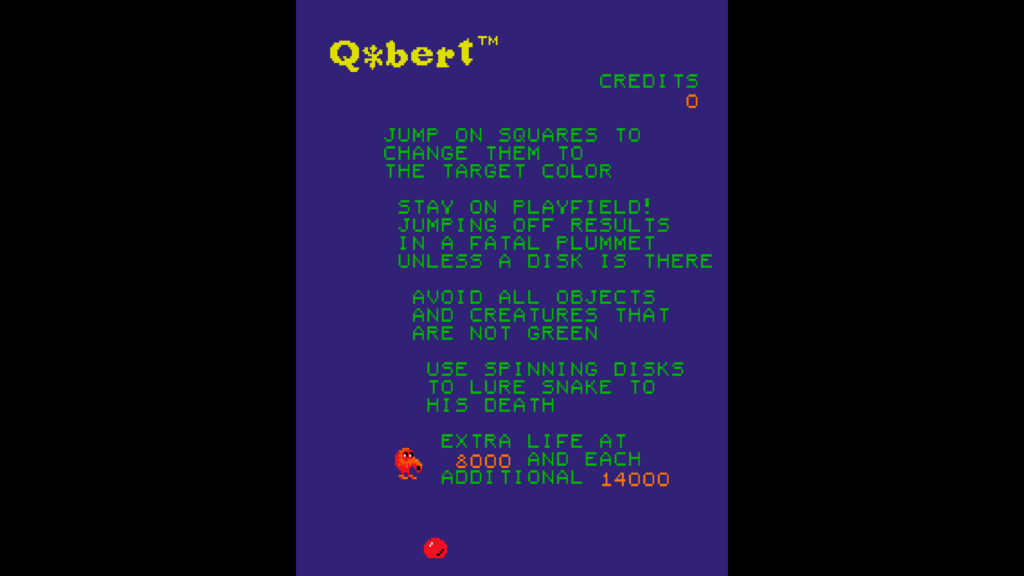 Q*Bert instructions