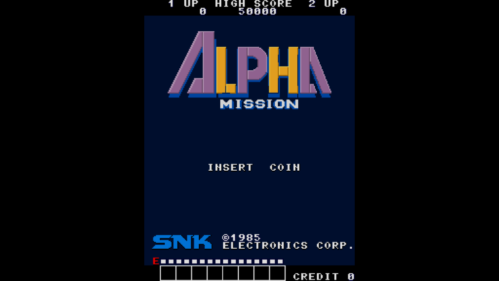 Alpha Mission title screen