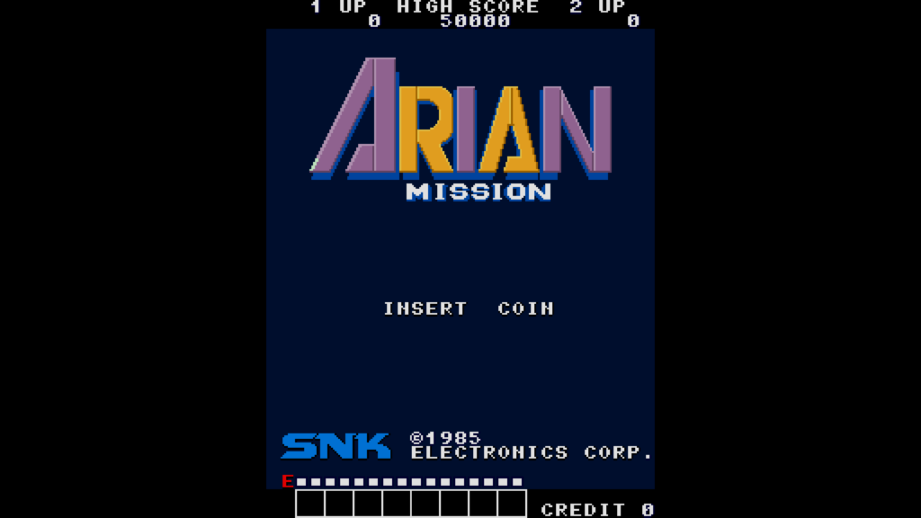 Arian Mission tiitle screen