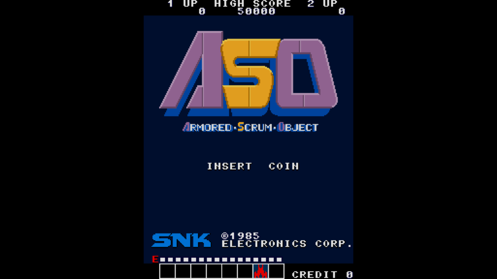 ASO - Armored Scrum Object title screen