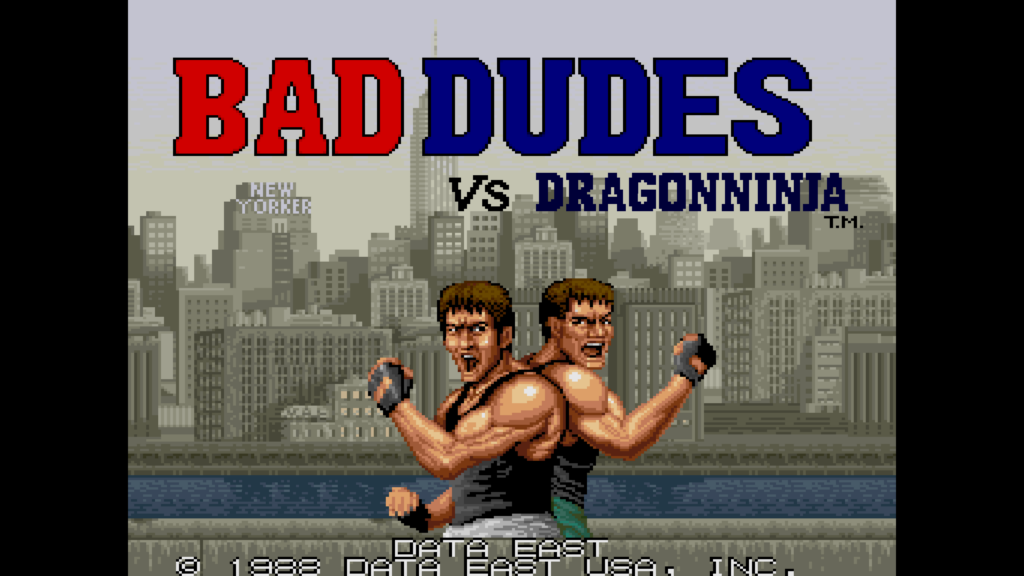 Bad Dudes vs. Dragonninja title screen