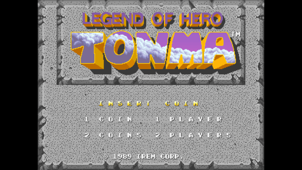Legend of Hero Tonma title screen